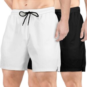 2 Pack Mens Athletic Shorts 5 Inch Inseam Workout Gym Running Shorts for Men Quick Dry Lightweight Summer Shorts