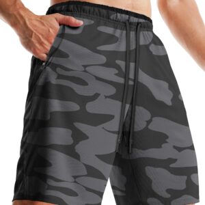Mens Workout Shorts 5"/7"/10" with Zip Pockets Quick Dry Lightweight Gym Athletic Shorts Linerless Running Shorts