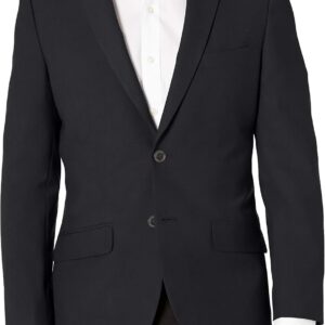 Men's Long-Sleeve Button-Front Slim-Fit Stretch Blazer