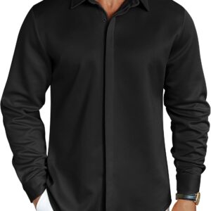 Men's Long Sleeve Wrinkle-Free Stretch Button-Down Shirt