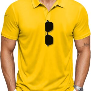 Mens Polo Shirts Short Sleeve Athletic Casual Golf Collared T-Shirt