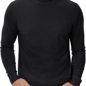 Men's Turtleneck Sweaters Long Sleeve Pullover Sweater Lightweight Casual Knitted Sweater for Fall Winter Warm