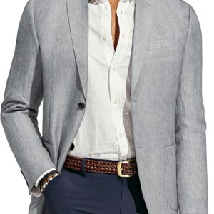 Mens Blazer Casual Sport Coats Regular Fit Two Button Suit Jacket Lightweight Sports Jacket